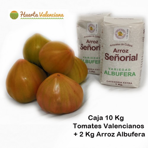 Tomate Valenciano 10 Kilos + 2 Kg Arroz Albufera